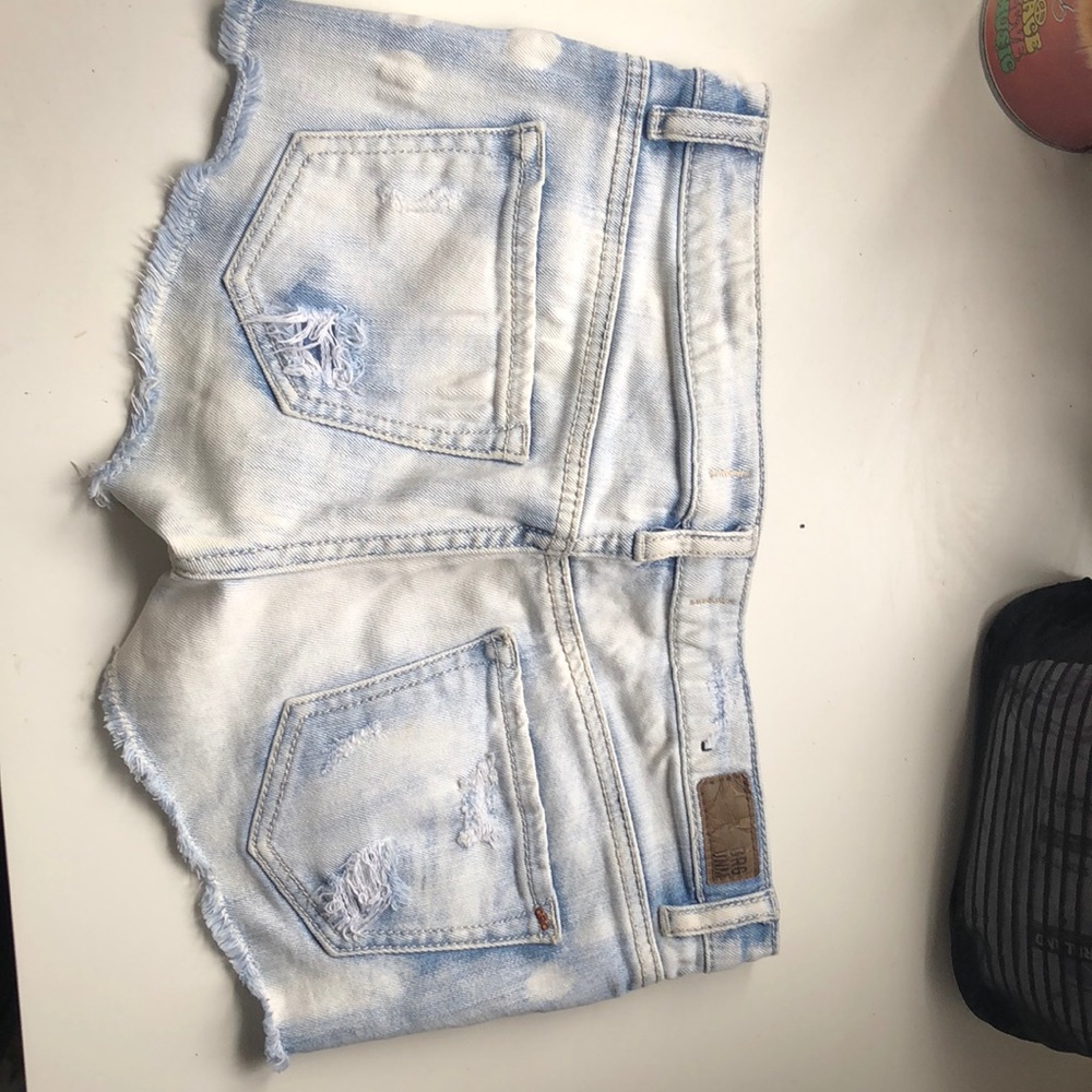 Garage acid wash short shorts